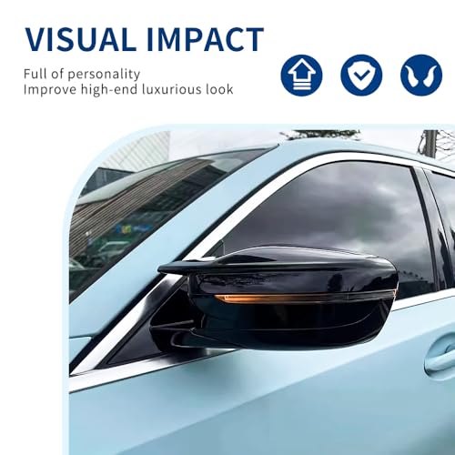 Side Mirror Cover Compatible with G20 G21 G30 G31 G32 GT G11 G12 G14 G15 G16 (Gloss Black, G20 G30 G32 G11) - color: Gloss Black, size: G20 G30 G32 G11