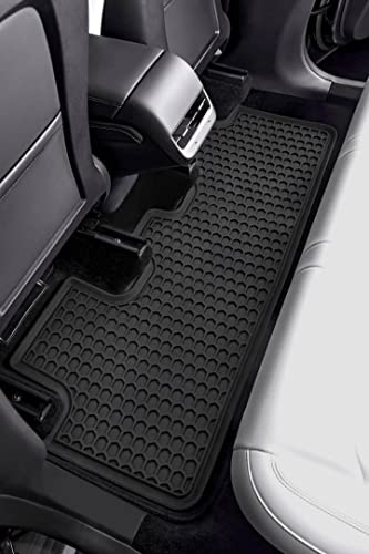 Custom-fit for 2011-2025 Dodge Durango 3rd Row -7 Seater All Weather Rubber 2ND Row Bench Premium All-Weather Rubber Floor Mats and Liners Front and 2nd Row Heavy Duty Set (Black)