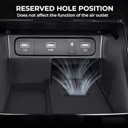 Wireless Charging Protective Mat for KIA Sorento 2026 2025 2024 2023 2022 2021, Center Console Interior Accessories Silicone Anti-Slip Wireless Charger Cover Pad for 2021-2026 Sorento, Black - style: Fits for KIA Sorento 2021-2026
