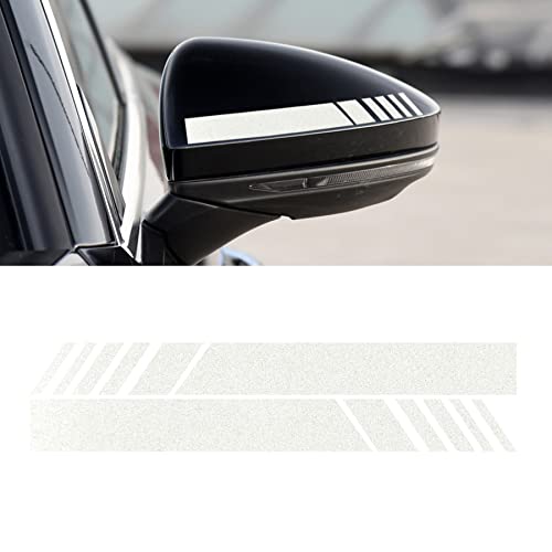SINGARO Car Rear View Mirror Stickers Decor Car Body Sticker Vinyl 4pcs (Sliver) - color: Silver