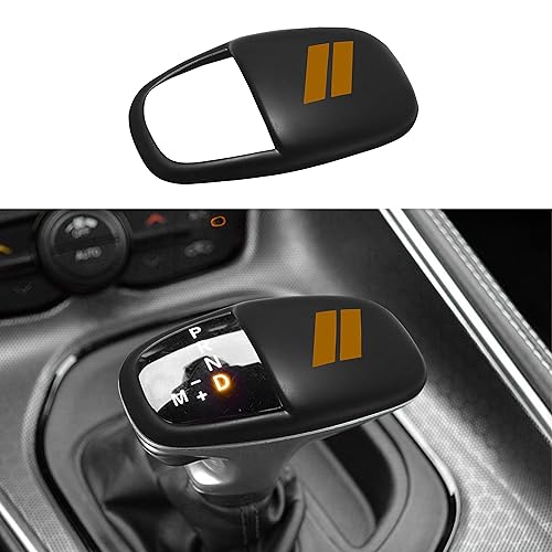 Gear Shift Knob Head Cover Trim for Dodge Charger Accessories 2015-2023 Challenger 2015-2023 2024 Durango 2016-2025 2026 ABS Interior Shell Insert Decoration Protector Gear Shifter Cover(Matte Orange) - color: Matte Orange