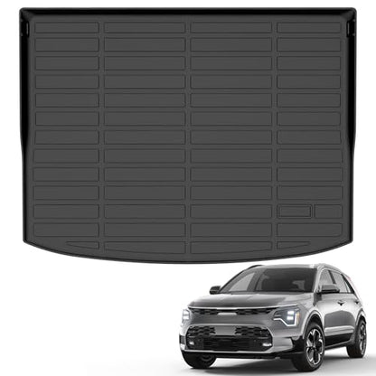 All Weather Cargo Mat Fit for Kia NIRO EV(Not PHEV) 2026-2023 TPE Rubber Cargo Liner Set NIRO EV Accessories All Season Guard Odorless Anti-Slip Trunk Tray Black - size: niro ev|2023-2026|cargo mat