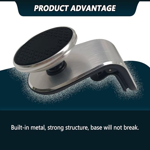 Strong Magnetic Phone Mount for Car, Universal Car Vent Phone Holder, 360° Rotation Adjustable Magnetic Smartphone Holder, Fit for All Smartphones - Silver - color: Silver
