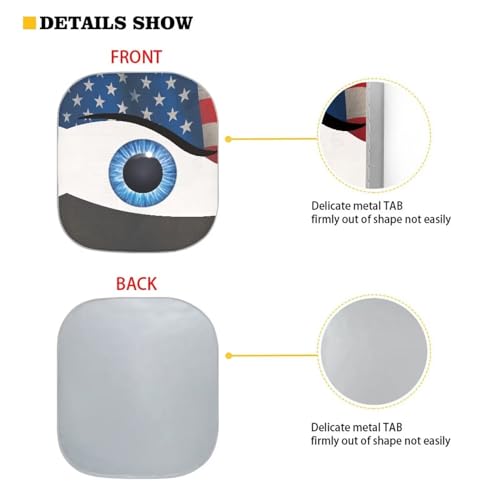 American Flag Eyes Automotive Windshield Sunshade Universal Car Front Windows Sunshade Block UV Rays Foldable Sunshade - color: American Flag Eyes