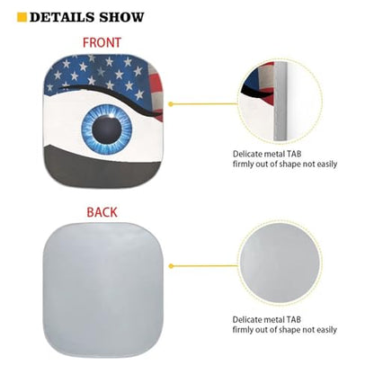 American Flag Eyes Automotive Windshield Sunshade Universal Car Front Windows Sunshade Block UV Rays Foldable Sunshade - color: American Flag Eyes