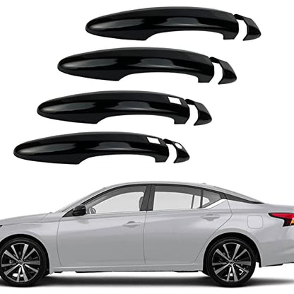 Trim Fit Door Handle Covers for Nissan Sentra 2020-2022, Altima 2019-2022 & Rogue 2021-2022 (Black) - color: Black