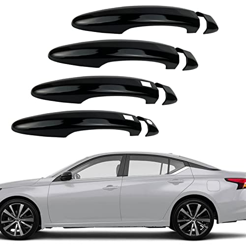Trim Fit Door Handle Covers for Nissan Sentra 2020-2022, Altima 2019-2022 & Rogue 2021-2022 (Black) - color: Black