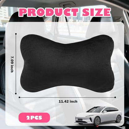 2PCS Soft Car Headrest Pillow,Ergonomic Car Neck Pillow for Driving Relief Neck Fatigue,Universal Cars Pillows Headrest for Cars Interior Accessories with Detachable Cover