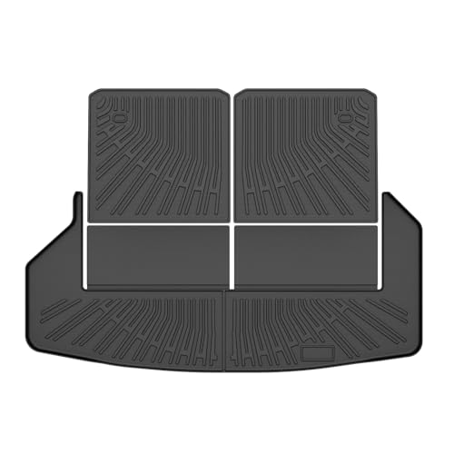 Highlander Cargo Liner - Trunk Mat for Toyota Highlander (Non-Hybird) 2008-2013, All Weather Cargo Mat for Highlander Accessories, Heavy Duty Car Mats, Car Accessories - size: 2)Toyota Highlander 08-13
