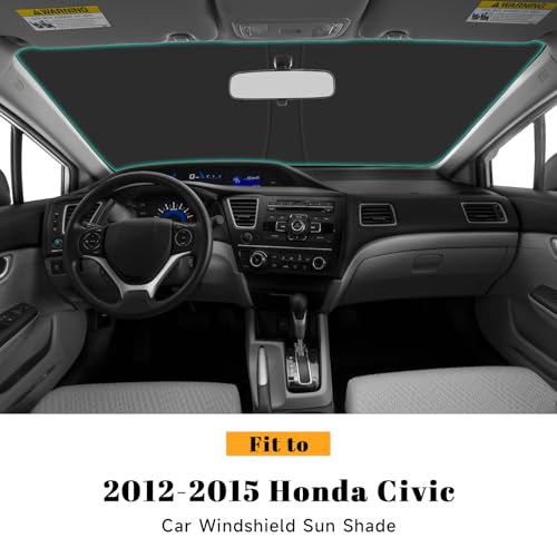 Car Windshield Sun Shade for Honda 2012-2015 Civic Accessories (OEM Design) Reflective Foldable Heat Insulation Sunshade for Ultimate Protection - size: for Honda 2012-2015 Civic