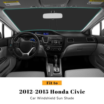 Car Windshield Sun Shade for Honda 2012-2015 Civic Accessories (OEM Design) Reflective Foldable Heat Insulation Sunshade for Ultimate Protection - size: for Honda 2012-2015 Civic