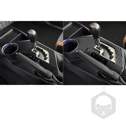 NVCNX Real Premium Carbon Fiber Car Center Console Automatic Transmission Gear Shift Panel Cover Decal Compatible with Toyota RAV4 2013 2014 2015 XLE LE Limited Interior Trim Accessories Black - A - color: 2013-2015 Gear Shift Panel Trim - a