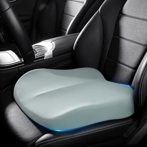 Car Seat Cushions for Driving, Comfort Memory Foam Wedge Driver Seat Cushion, Adult Booster Cushion, Adult Booster Seat for Car, Height 3.9 inch, for Car, Truck, Long Trips,Blue - color: Blue