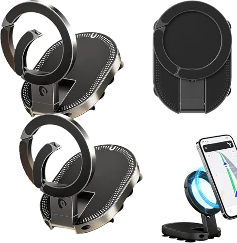 2026 New 3 in 1 Ultra Magnetic Suction Mount,Upgrade Maglock Suction Cup Phone Mount, 360° Rotatable Phone Holder Stand with 18 Strong Suction Cups for Home Office Kitchen & Bathroom (1)