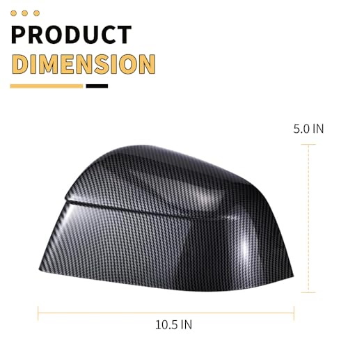 MAXDOM Side Mirror Cap Compatible with Tesla 2025+ Model Y Juniper (Gloss Carbon Pattern, Model Y Juniper 2025+) - color: Gloss Carbon Pattern