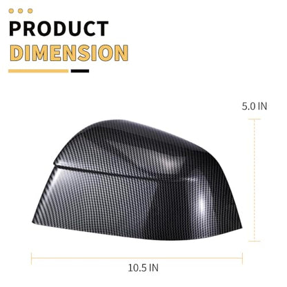 MAXDOM Side Mirror Cap Compatible with Tesla 2025+ Model Y Juniper (Gloss Carbon Pattern, Model Y Juniper 2025+) - color: Gloss Carbon Pattern