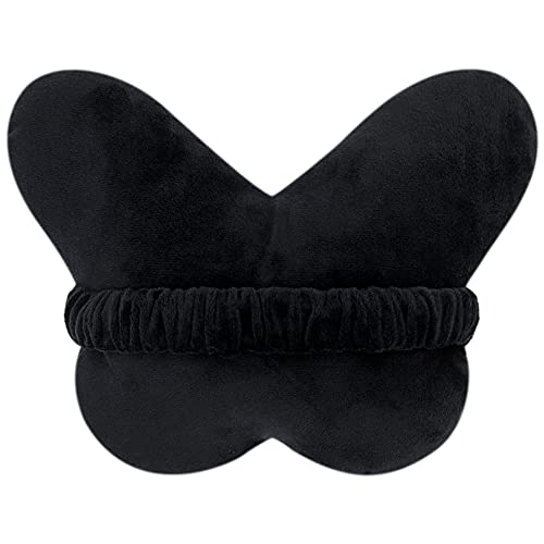 JWH 3D Butterfly Pillow Print Neck Cushion for Car Travel Plane Airplane Trip Headrest Long Flights Essentials Cute Head Rest Sleeping Napping Cushion with Elastic 8 x 12 Inch Orange - color: Z Neck Orange