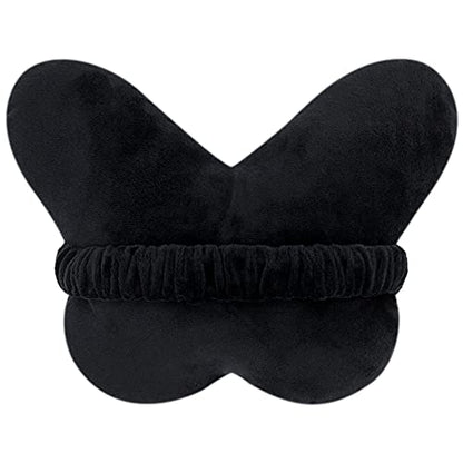 JWH 3D Butterfly Pillow Print Neck Cushion for Car Travel Plane Airplane Trip Headrest Long Flights Essentials Cute Head Rest Sleeping Napping Cushion with Elastic 8 x 12 Inch Orange - color: Z Neck Orange