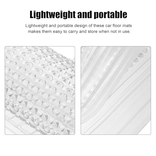 Healeved Silicone Car Floor Mat, Front Vehicle Foot Mat, Waterproof PVC Automotive Floor Protection for Easy Cleaning and Sturdy Use