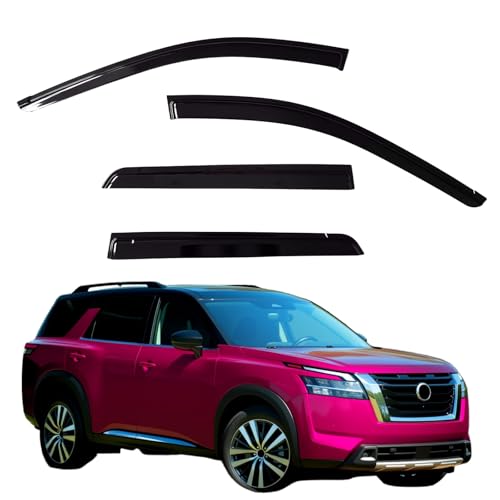 Window Visors Rain Guards Compatible with Nissan Pathfinder 2022-2026, Out-Channel Side Window Wind Deflectors Vent Shades Accessories, Dark Smoke 4 Pcs, 2023 2024 2025 - size: 2022-2026 Nissan Pathfinder