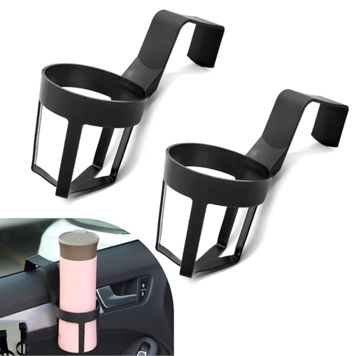 2 PCS Car Cup Holder, Portable Auto Drink Holder Expander, Anti-slip Vehicle Beverage & Cup Storage, Universal for Most Cars (Black #12) - color: Black #12