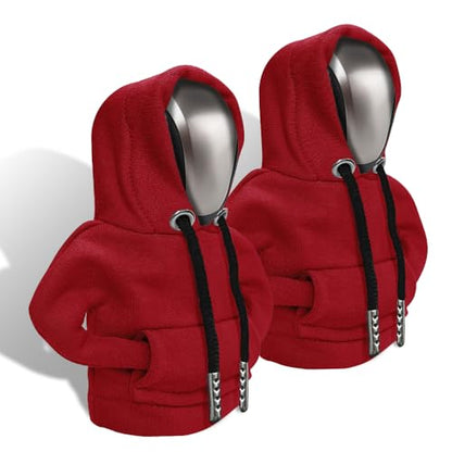 Gear Shift Hoodie, Gear Shift Cover, Fashionable Hoodie Automotive Gear Shift Knob Protector, Car Accessories Mini Sweater Gear Shift Knob Cover for Car Gear Shift Levers (Red-2PCS) - color: Red-2PCS