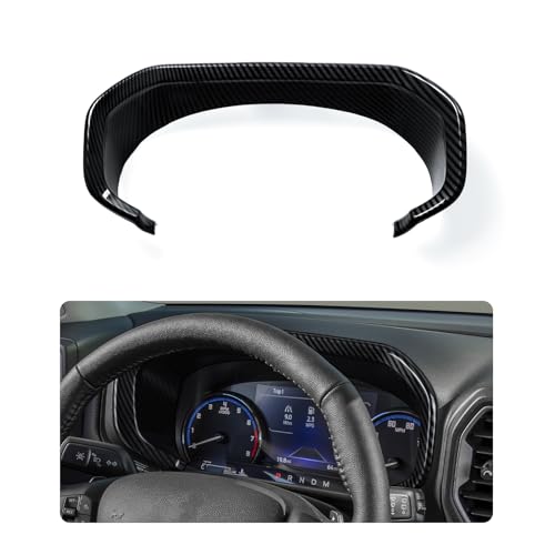 Car Carbon Fiber Speedometer Surround Sticker Decal Trim Cover Interior Decoration for Ford Bronco Sport 2021 2022 2023 2024 2025 Accessories - color: Speedometer Surround