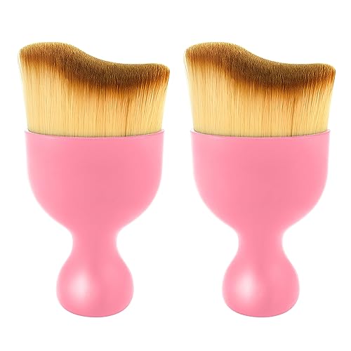 Car Interior Cleaning Brush Car Duster Interior with Ultra Soft Bristles Auto Detailing Brushes Dusting Car Accessories for Dashboard, AC Vents, Leather, Scratch-Free (2Pack_Pink) - size: 2Pack_Pink