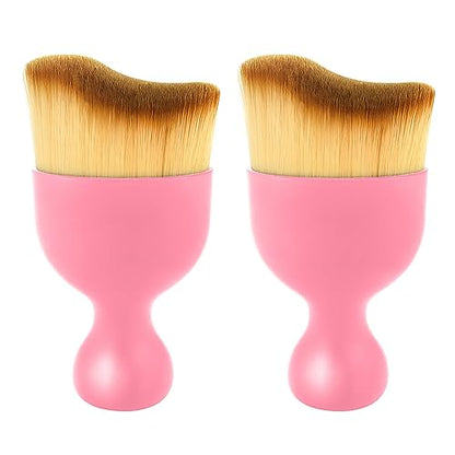 Car Interior Cleaning Brush Car Duster Interior with Ultra Soft Bristles Auto Detailing Brushes Dusting Car Accessories for Dashboard, AC Vents, Leather, Scratch-Free (2Pack_Pink) - size: 2Pack_Pink