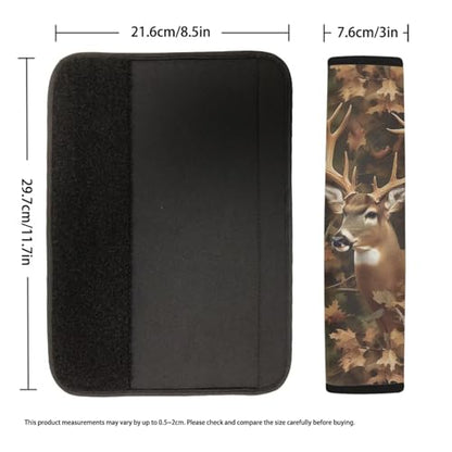 Camo Hunting Deer 2 Pack Car Seat Belt Pad Cover Thickened Car Safety Seat Belt Strap Shoulder Pad Fashion Auto Interior Universal Fit Most Cars Women Men - color: Camo Hunting Deer