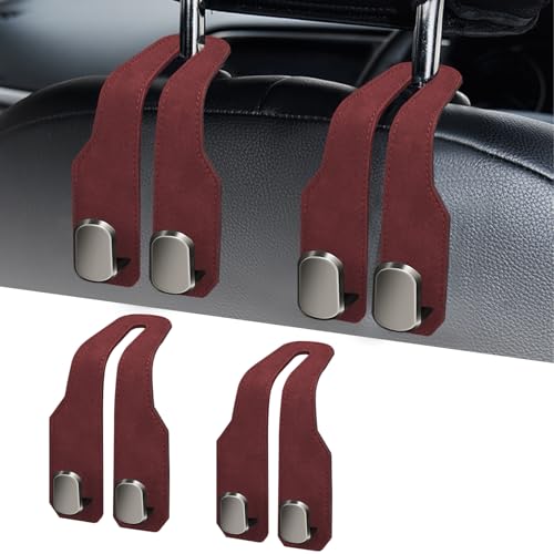 Car Seat Headrest Hooks for Purses and Bags, 2 Pack Bag Purse Holder for Car With Double Metal Hooks, Car Purse Hanger, Headrest Back Seat Handbags Hook Cute Hanging Accessories, hot pink - color: Hot Pink 2pcs