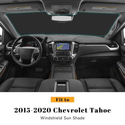 Car Windshield Sun Shade for Chevy 2015-2020 Tahoe Accessories (OEM Design) Reflective Foldable Heat Insulation Sunshade for Ultimate Protection - size: for Chevy 2015-2020 Tahoe