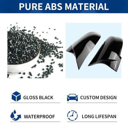 Side Mirror Cover Compatible with 3-Series F30 F31 F34 / 4-Series F32 F33 F36 / 2-Series F22 F23 / 1 Series F20 X1 E84 M2 F87 (Gloss Black, F22 F30 F32 F36) - color: Gloss Black, size: F22 F30 F32 F36