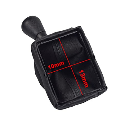 Hacreyatu 5 Speed Gear Shift Knob Anti-dust Cover Black Waterproof Auto Gear Shift Lever Stick Boot Cover，PU+ABS ， for Peugeot 206 406