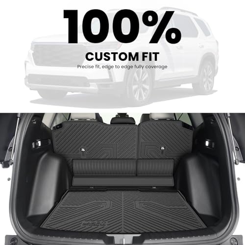 LASFIT Cargo Mat with Backrest Mat for Honda CR-V 2026 2025 2024 2023 (Gasoline Only), All Weather Custom Fit TPE Trunk Mat Trunk Liner Cargo Liner with Seatback Mat (Lower Position) - style: 2）For Honda CR-V | 2023-2026 | Cargo Mat with Backrest Mat (Low