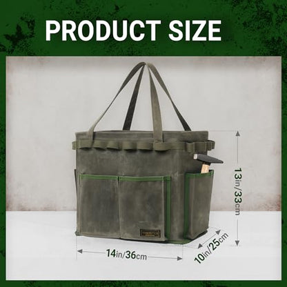 Space-saving Rectangular Car Trunk Organizer - Self-Standing Portable Organizer Collapsible Down to 3 Inches, 14" x 13" x 10" | ArmyGreen - color: ArmyGreen