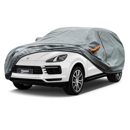 Kayme Heavy Duty Car Cover Custom Fit Porsche Cayenne, Waterproof All Weather for Automobiles, Full Exterior Covers Rain Sun UV Protection. - size: Custom Fit Porsche Cayenne-1