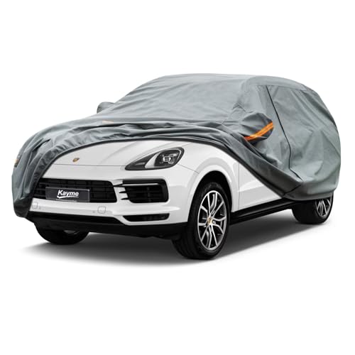 Kayme Heavy Duty Car Cover Custom Fit Porsche Cayenne, Waterproof All Weather for Automobiles, Full Exterior Covers Rain Sun UV Protection. - size: Custom Fit Porsche Cayenne-1