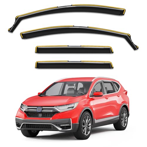 in-Channel Window Rain Guards Fit for Honda CRV (CR-V) 2017 2018 2019 2020 2021 2022, Extra Durable Window Visors Window Deflectors Vent Visors Vent Shades Car Accessories-4 pcs - size: Fit for 2017-2022 Honda CR-V (CRV)