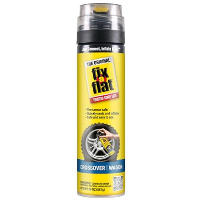 Fix-A-Flat S60430 Aerosol Emergency Flat Tire Repair and Inflator, for Large Tires, Eco-Friendly Formula, Universal Fit for All Cars and Small Trucks/SUVs, 20 oz. (Pack of 1) - size: 20oz