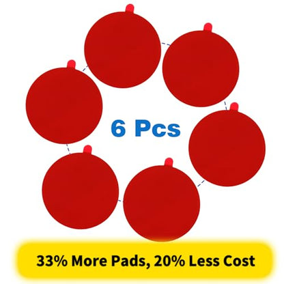 Double Sided Adhesive Pads for Dash Cam, 6PCS 2.83 Inch Heavy Duty Sticky Pads, Heat Resistant & No Residue Mounting Tape, Universal Replacement for Windshield, Dashboard, GPS, Phone Mount