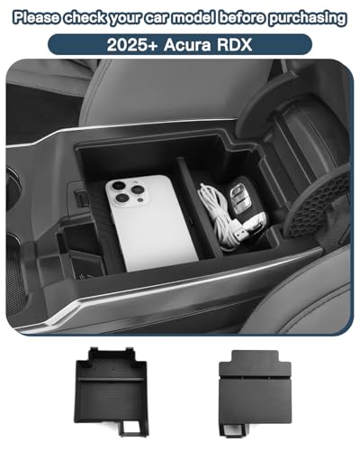 Ruiya 2025 2026 RDX Center Console Organizer for 2026 Acura RDX Accessories ABS Material Armrest Console Glove Tray Compatible with 2025 2026 Acura RDX A-Spec Advance/SH-AWD/A-Spec/Advance/Technology - color: 2025+ Acura RDX