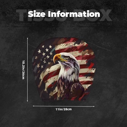 2PCS Car Headrest Cover American Flag Vehicle Head Rest Protector USA Flags Universal Cars Interior Accessories Patriot Star Stripe Red Head Rest Wrap Protection - color: Flags and Eagle