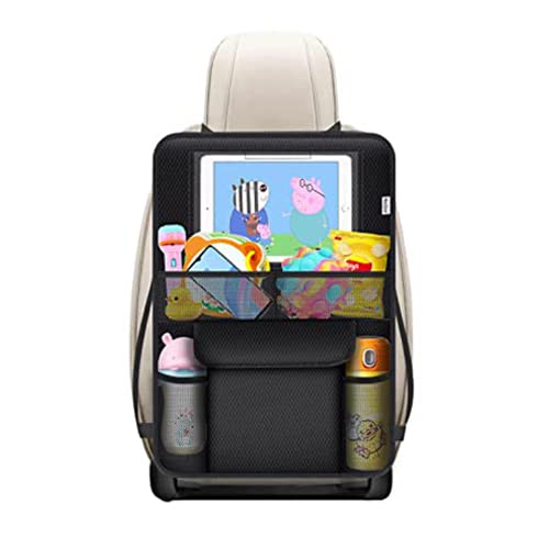 Meolsaek Kick Mats Back Seat Protector, Waterproof Oxford Seat Back Protector, Car Seat Back Protector for Kids, Back of Seat Protector for Kids Feet Car Seat (Black C -1pc) - color: Black C -1pc