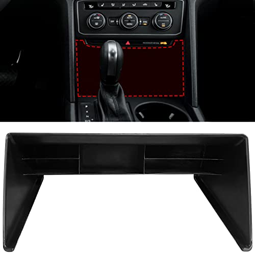 Center Console Organizer fit for VW Atlas and Cross Sport 2018 2019 2020 2021 2022 2023 Interior Storage Box Accessories (Not fit for 2024) - color: Black Gray