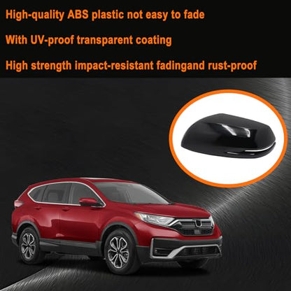 Left Driver Side Replacement Mirror Cover Compatible with 2017-2022 Honda CR-V CRV,2016-2022 Honda HRV HR-V Exterior Door Side Rearview Mirror Cap Cover With Turn Signal Light （Glossy Black） - size: Left Black