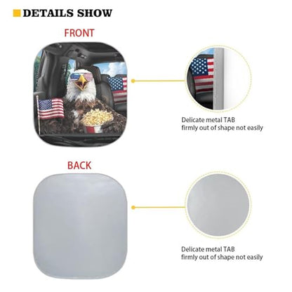 2 PCS Car Windshield Sun Shade,Eagle Car Front Window Sunshade Visor Shield Cover for Most SUV Truck - color: Eagle