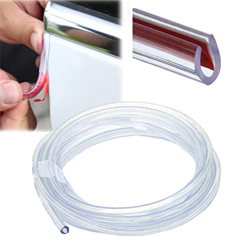 Car Door Edge Guards Clear, 16Ft Rubber Seal Protector U Shape Edge Trim Car Door Edge Protection Fit for Most Car - size: 16Ft(Clear)