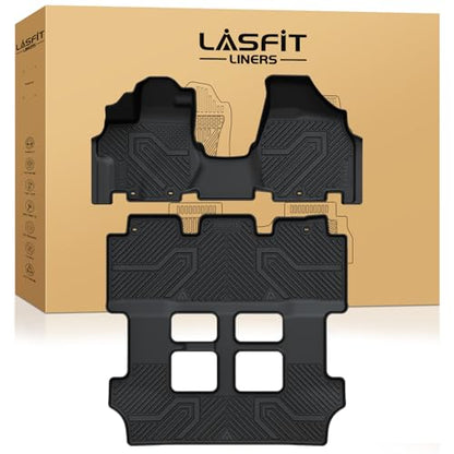LASFIT Floor Mats for Honda Odyssey 2011-2017 (Fit 7& 8 Seaters) Mini Passenger Van, All Weather Custom Fit TPE Car Floor Liners, 1st & 2nd & 3rd Row, Black (EX-L/EX/Touring/Touring Elite/SE/LX) - style: 4）For Honda Odyssey | 2011-2017 | 1st & 2nd & 3rd