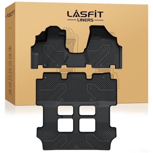 LASFIT Floor Mats for Honda Odyssey 2011-2017 (Fit 7& 8 Seaters) Mini Passenger Van, All Weather Custom Fit TPE Car Floor Liners, 1st & 2nd & 3rd Row, Black (EX-L/EX/Touring/Touring Elite/SE/LX) - style: 4）For Honda Odyssey | 2011-2017 | 1st & 2nd & 3rd